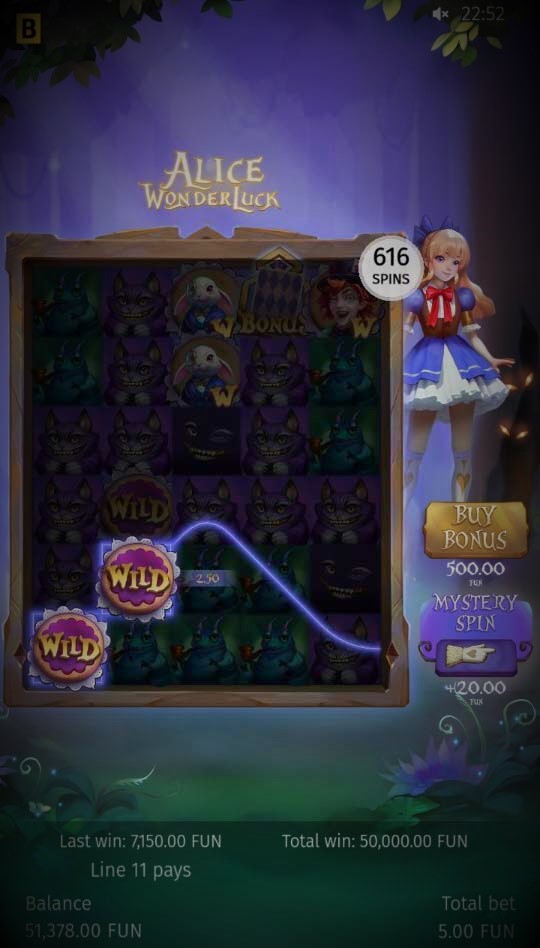 Alice WonderLuck slot game