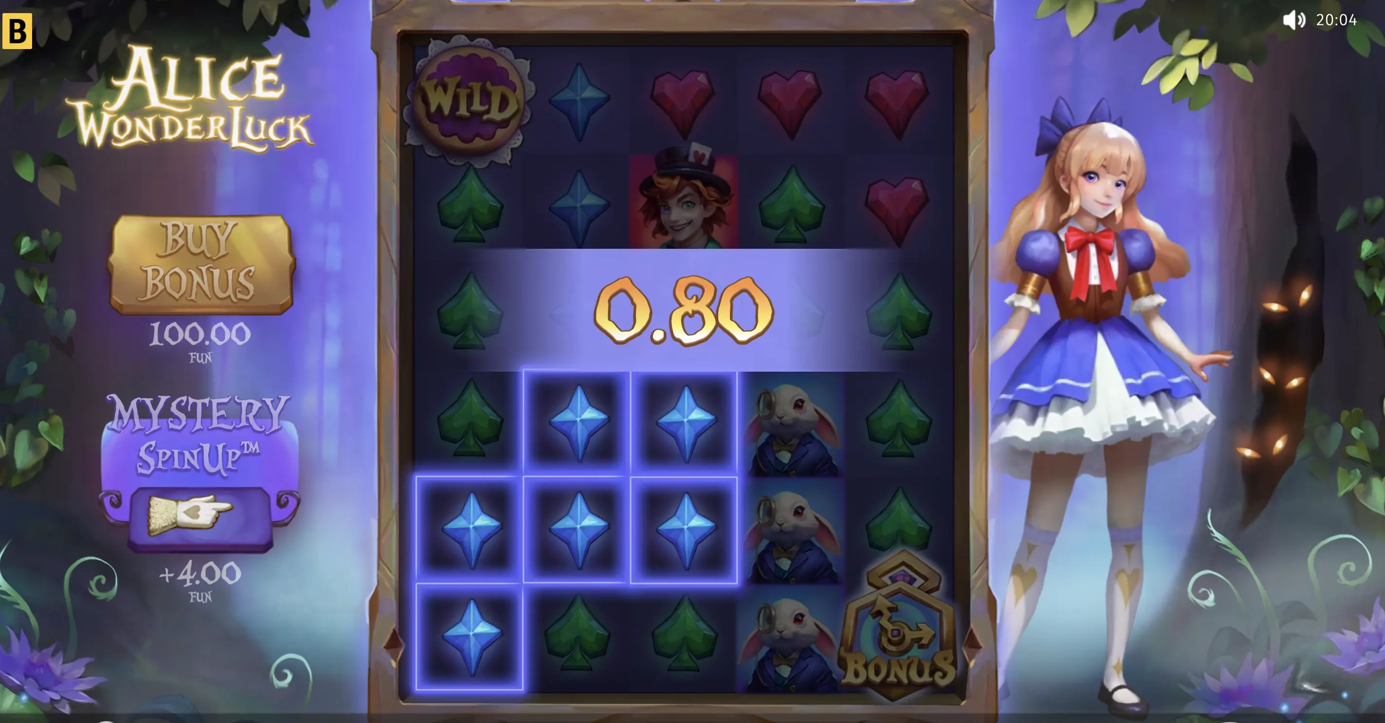 Sessione di gioco di Alice WonderLuck